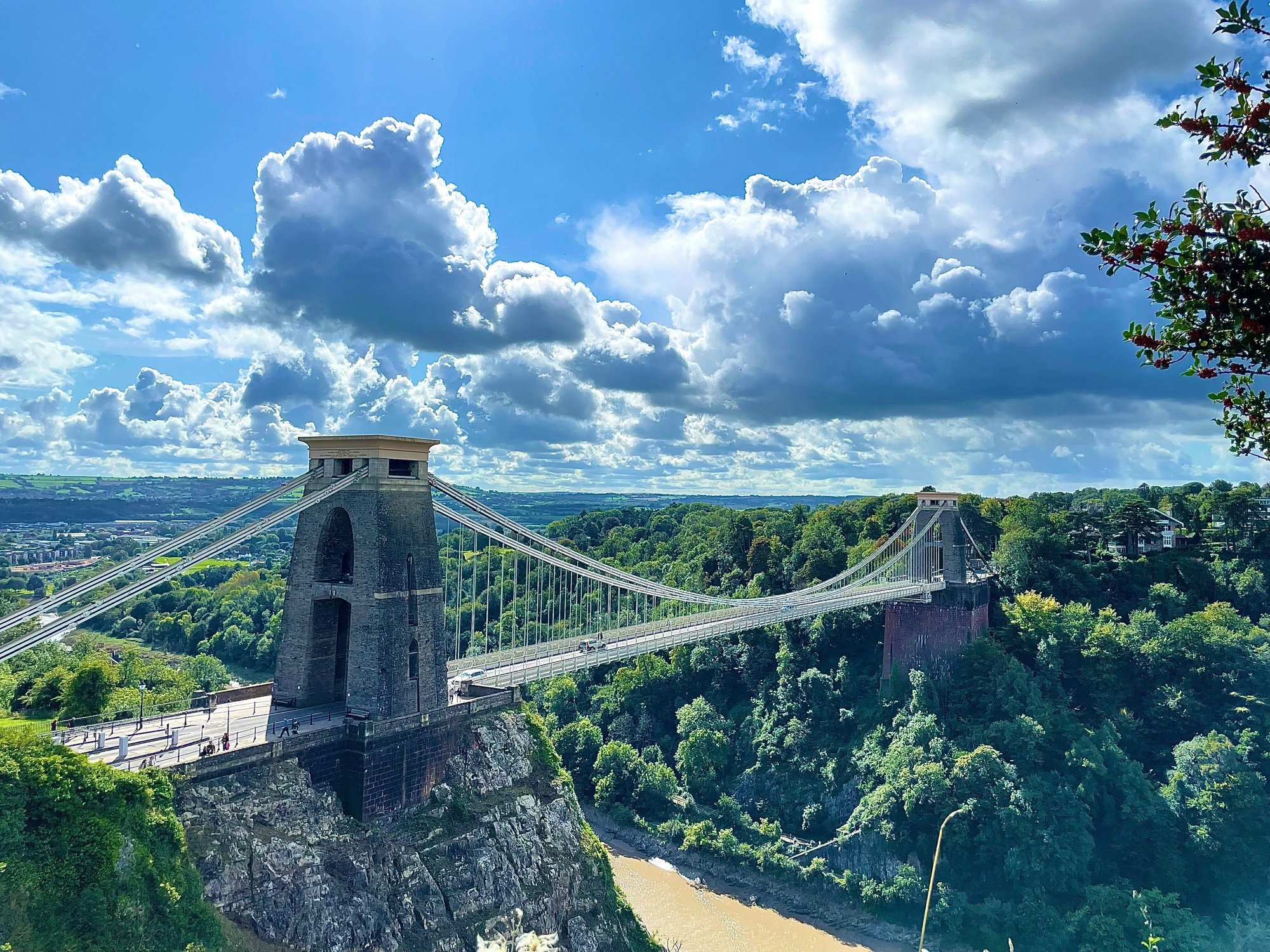 Clifton Suspension Bridge in the sun.