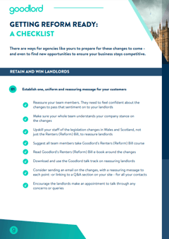 INFOSHEET: Getting reform ready: A checklist for letting agents