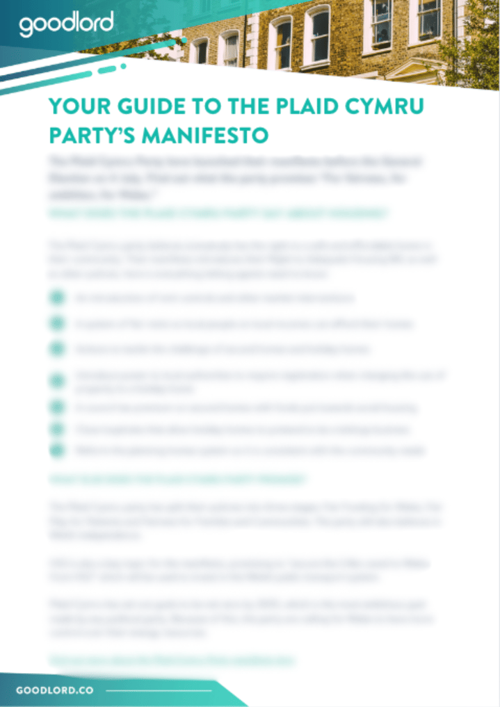 INFOSHEET: A letting agents guide to the Plaid Cymru Party Manifesto ...