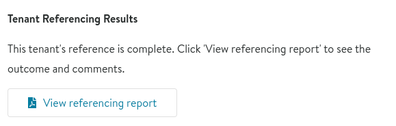 Image showing a button that allows Goodlord users to share tenant reference check results with key stakeholders.
