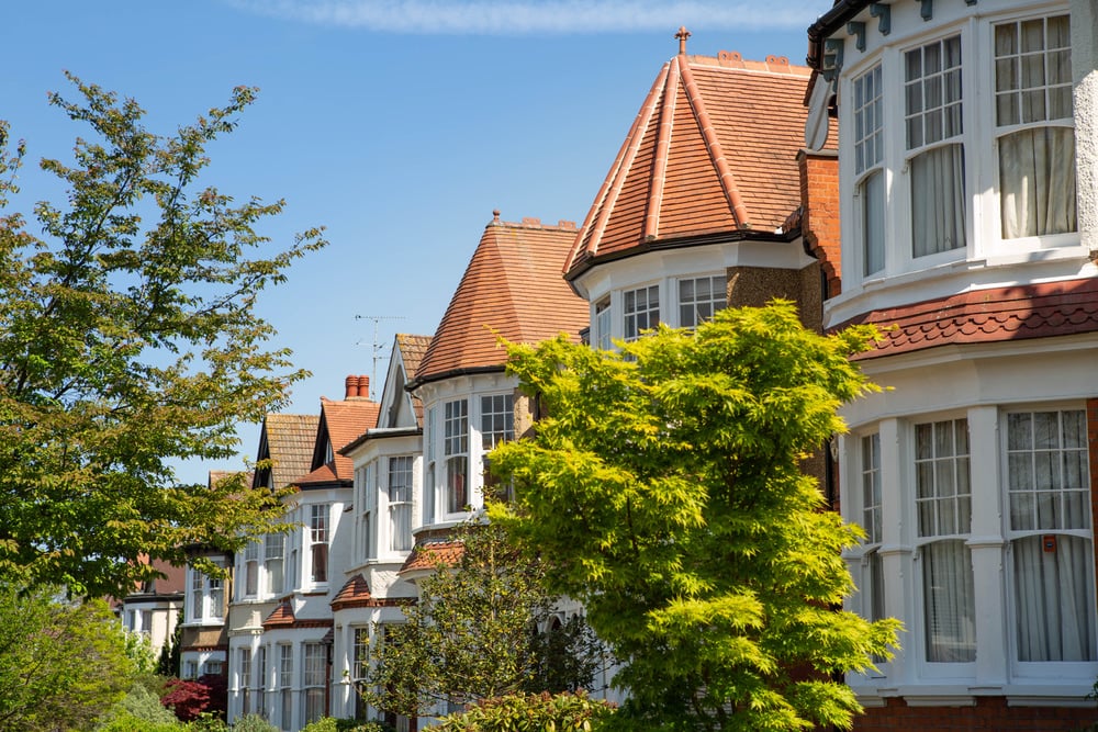 Houses in a street